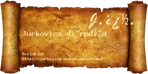 Jurkovics Árpád névjegykártya